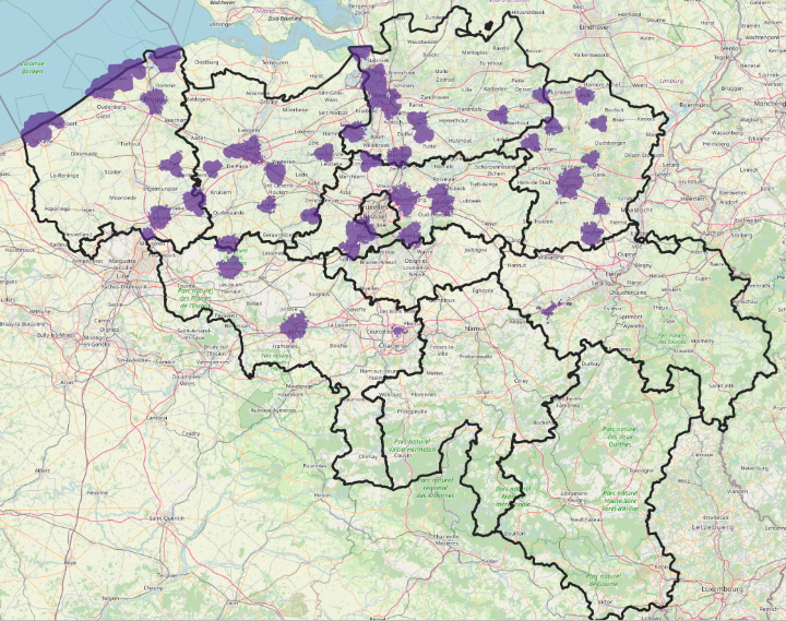 5G carte Belgique